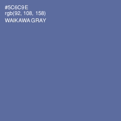 #5C6C9E - Waikawa Gray Color Image